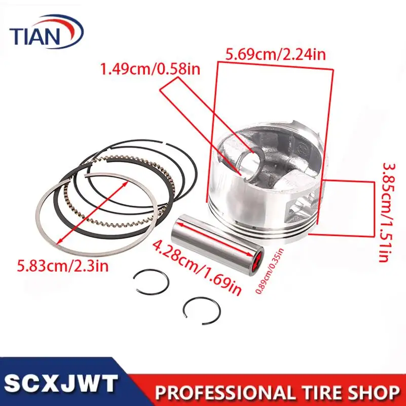 motorcycle GY6 engine piston kit Large displacement retrofit kit 50cc 60cc 80cc 125cc 100cc 150cc 180cc 139QMG