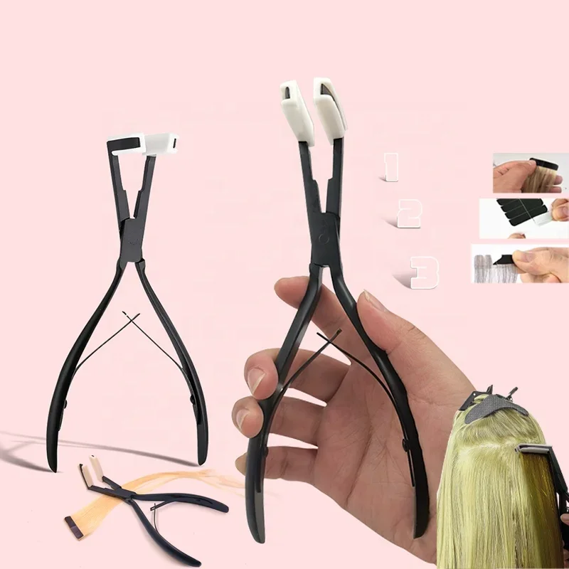 High Quality Stainless Steel Tape Sealing Pliers Hair Extension Styling Tools  Deck Shape Tape in Hair Extensions Pliers