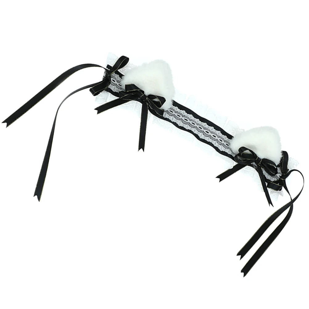 

1 Set Cat Ears Lolita Headband Lace Bow Hair Band For Women Girls Sweet Cosplay Party Hair Accessories Lightweight Comfortable