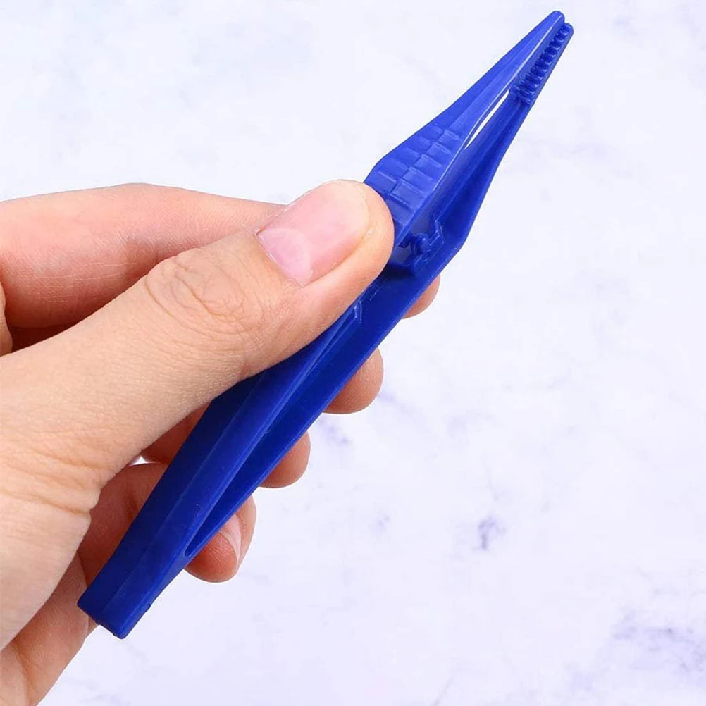 

50Pcs Plastic Tweezers Multi-Function Craft Tool for Beading DIY Jewelry Making Makeup Accessories Plastic Tweezers