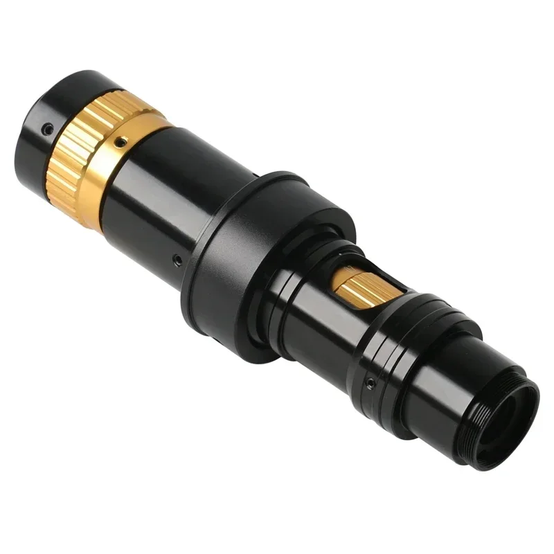 2026-200X 400X Continuous Zoom Magnification Industry Monocular C-Mount Lens HD Big Vision For VGA USB Microscope