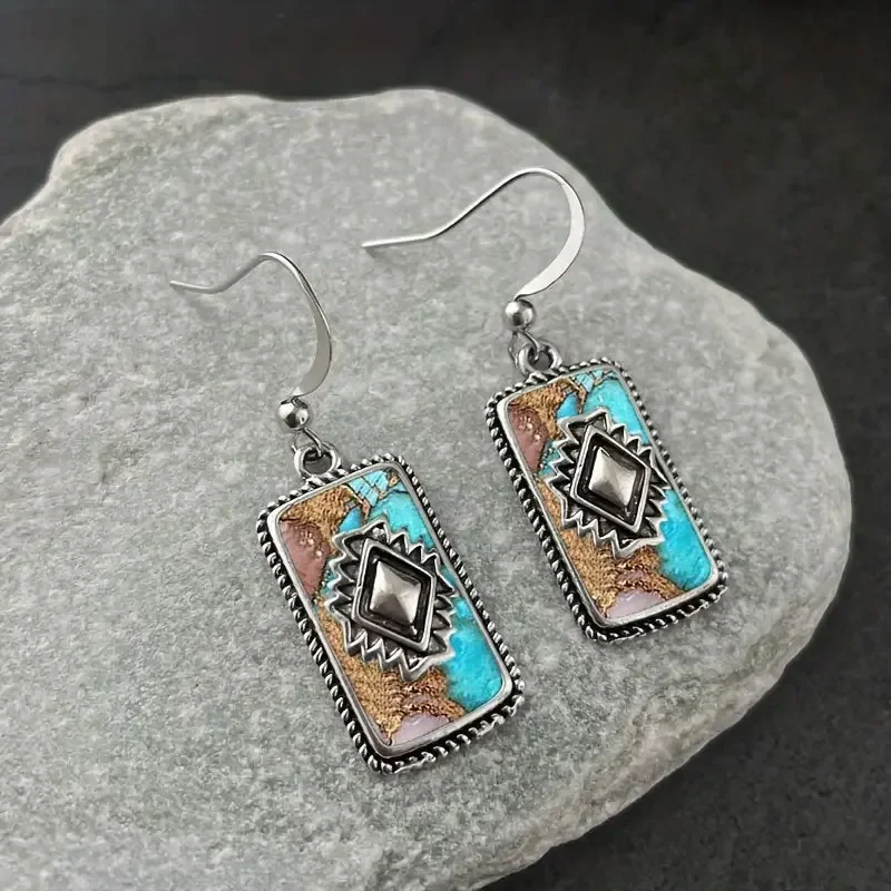 Fashion Bohemian Earring Imitation Turquoise Earring Earrings for Women Vintage Earrings Jewelry Perfect Gift To Lover Friend