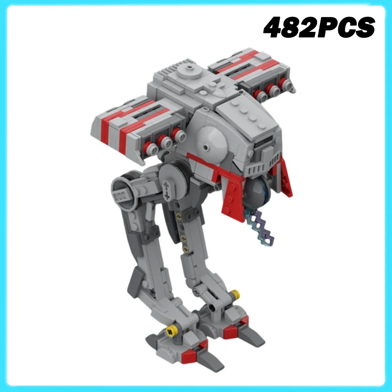 

482 шт. новая серия MOC Space Wars, ходячий мех, боевой робот, модель, строительные блоки, кирпичи, креативная сборка, игрушка для мальчика, подарок на день рождения