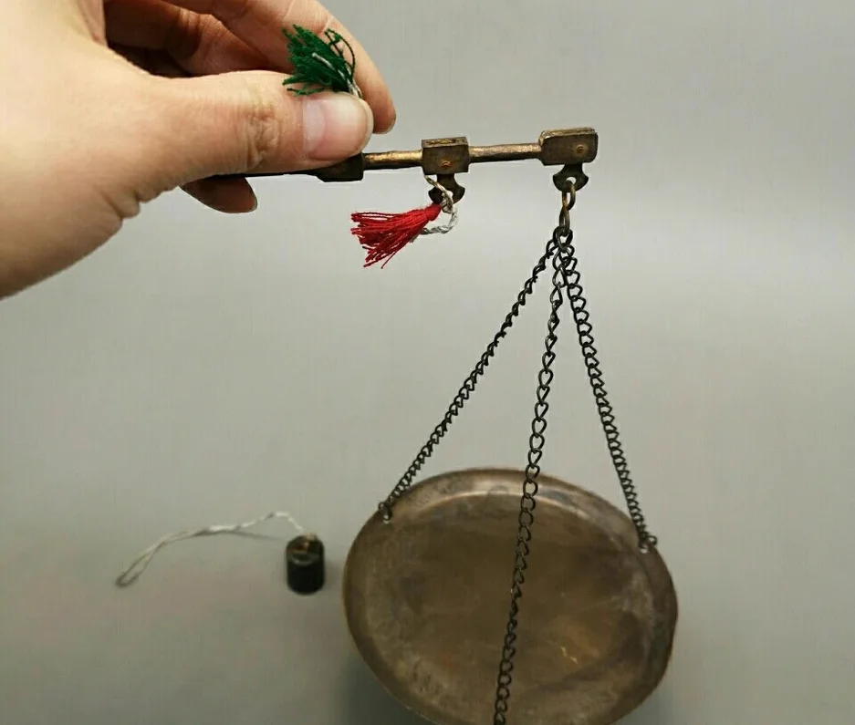 

Copper weighing ornaments