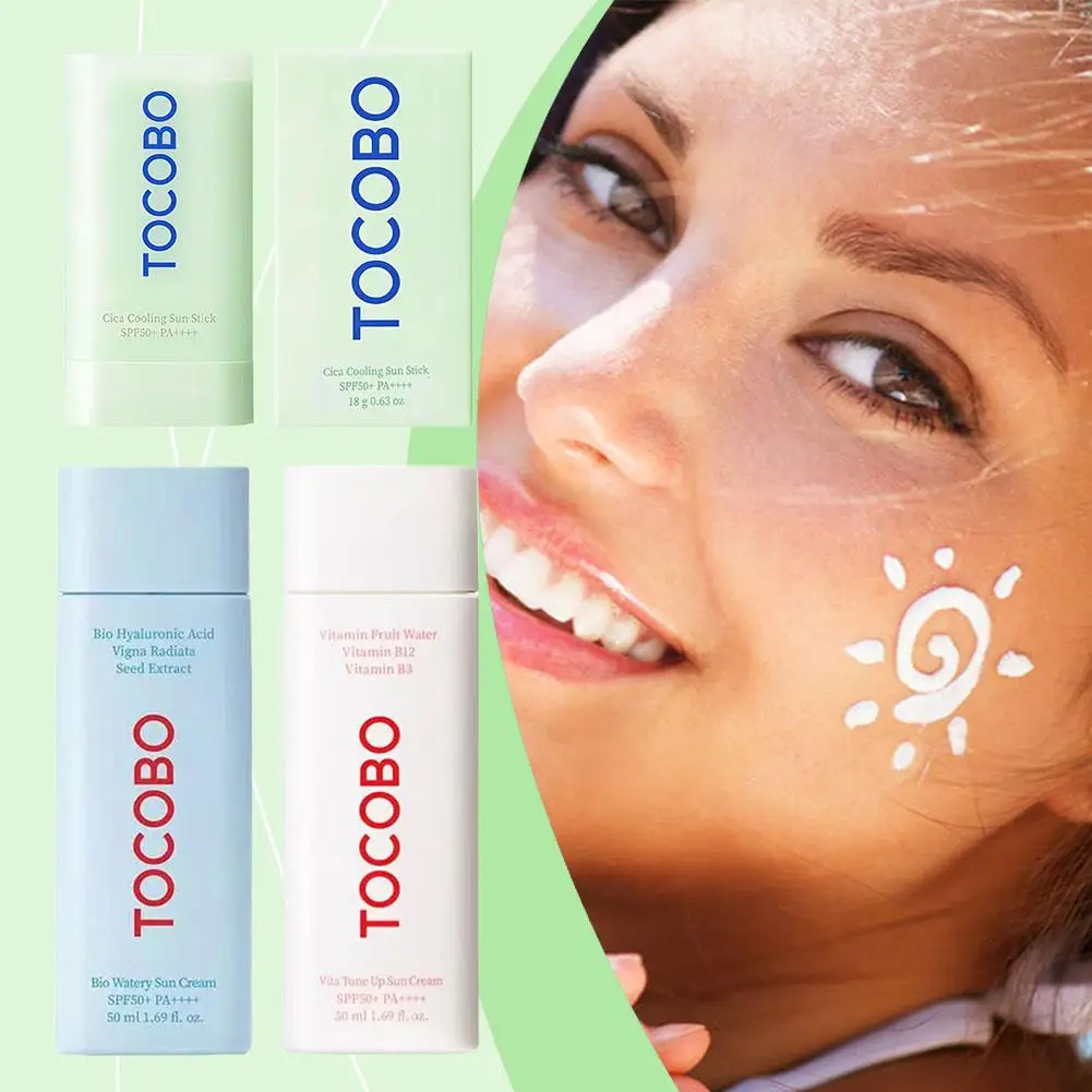 Tocobo Cotton Natural Sunscreen Refreshing Moisturizing Sunblock Refreshing Non-greasy Strong UV Violet Sun Protection Skin Care