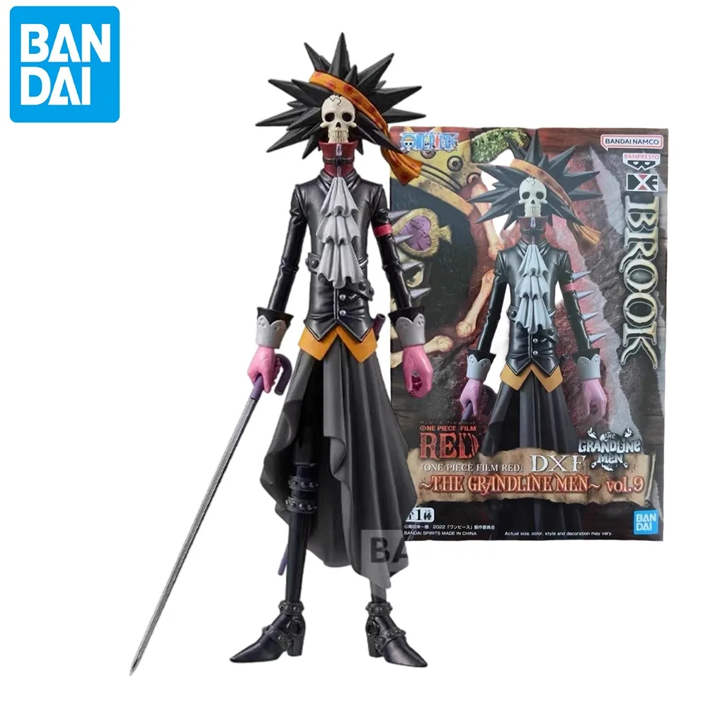 En Stock Original Bandai DXF THE GRANDLINE MEN FILM RED Brook acción Anime modelo coleccionista figuras de animación juguetes regalos