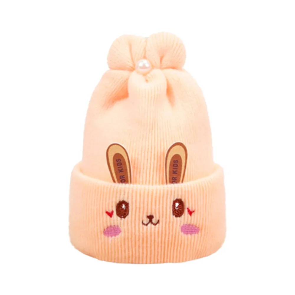 

Rabbit Ears Newborn Winter Knitted Hat Keep Warm Windproof Baby Knitted Caps Earflap Soft Breathable Kids Bonnet Hat