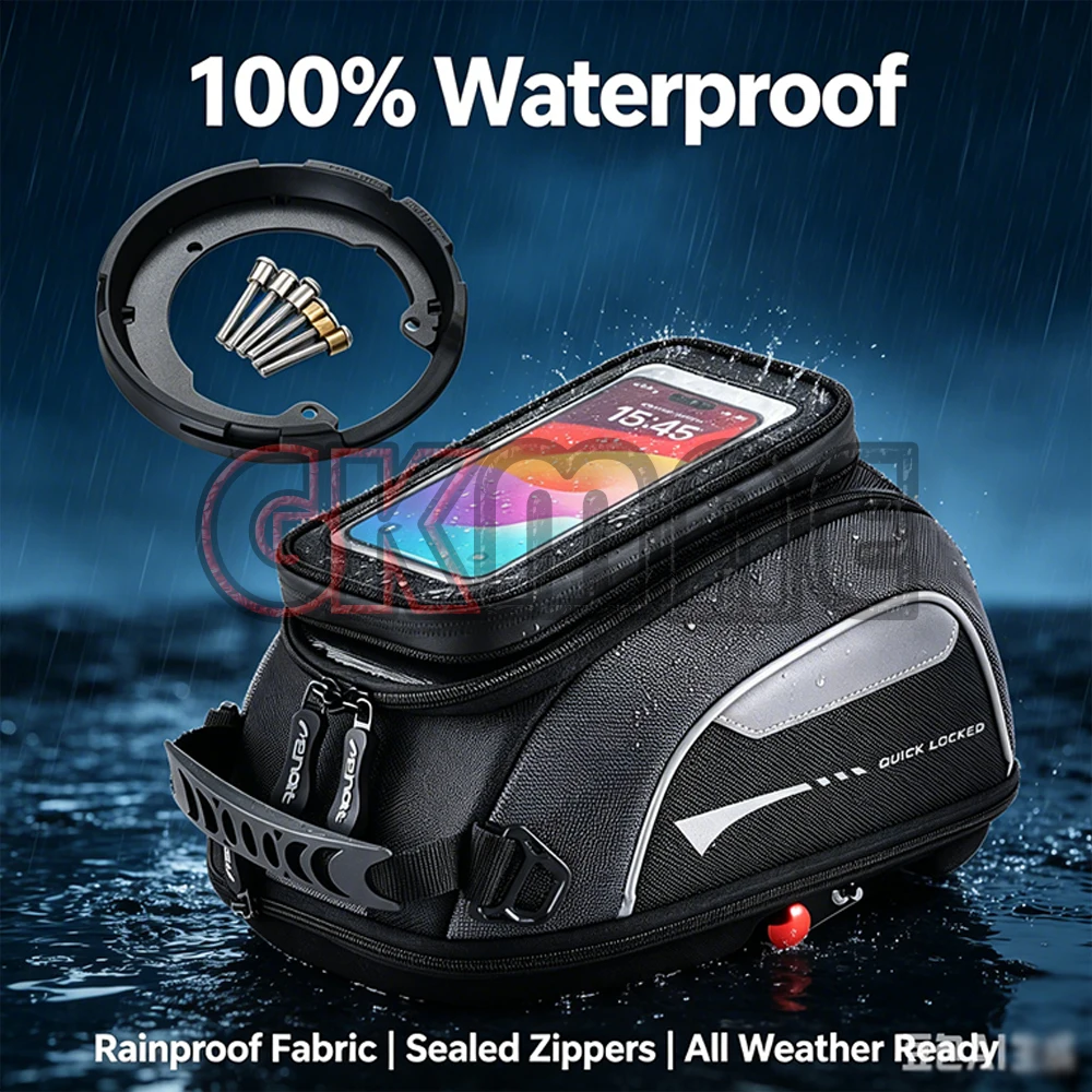 For QJMOTOR SRT 700 X Motorcycle Modified Quick Release Tank Bag Touch Screen Phone Pocket Waterproof Storage Tool Luggage Bag