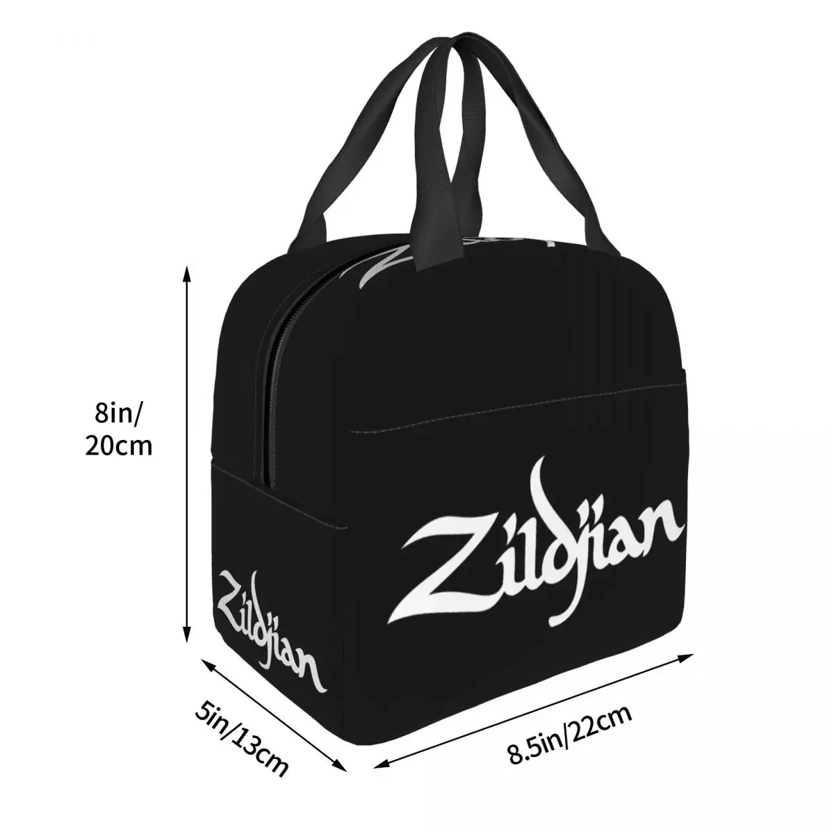 Zildjian Logo Insulated Lunch Bags Waterproof Picnic Bags Thermal Cooler Lunch Box Lunch Tote for Woman Work Kids School