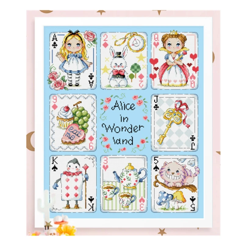 

The SODA Card Princess cross-stitch set is available with a hand-embroidered material package made of printed fabric