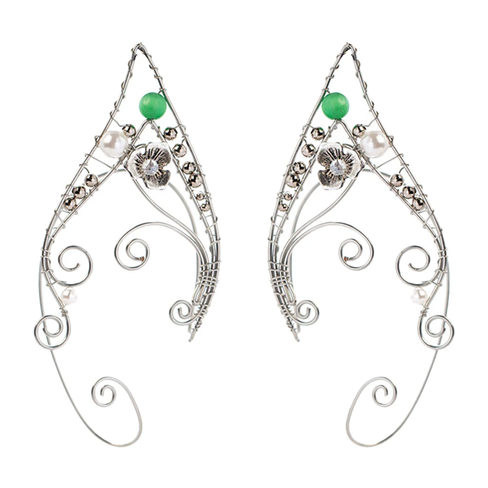 

1 Pair Clip On Earrings Chic Elf Ear Cuff Design For Women Non Piercing Ear Accessories Costume Jewelry Dress Up Prom