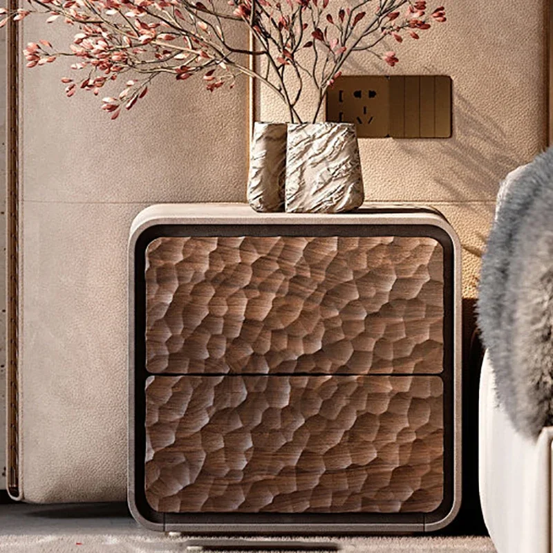 Exquisite luxury design Bedroom bedside table Premium bedside table Storage furniture