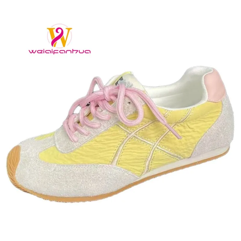 

Women's Shoes 2026 New Style Genuine Leather Sports Shoes Women's Flat Training Shoes and LACES Luxury Designer for Women