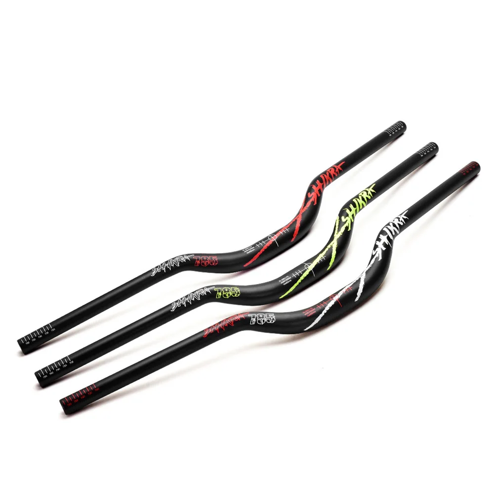 SHIKRA 31.8x785 مللي متر دراجة هوائية جبلية المقود سبائك الألومنيوم دراجة الناهض المقود 55 مللي متر ارتفاع دراجة المقود مع سطح ماتي #5