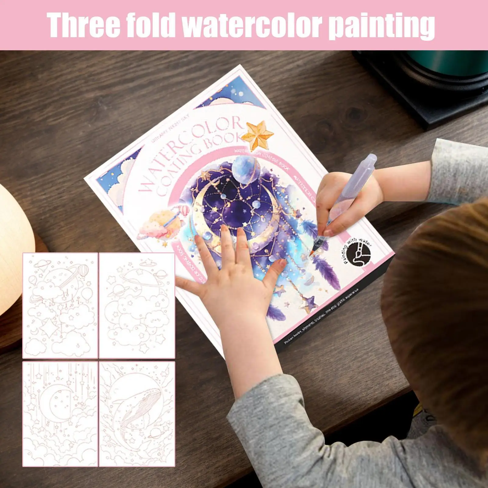 Watercolor Paint Book Travel Watercolor Kit Art Supplies Multifunctional Professional Drawing Painting Kit Bulk Stationery For