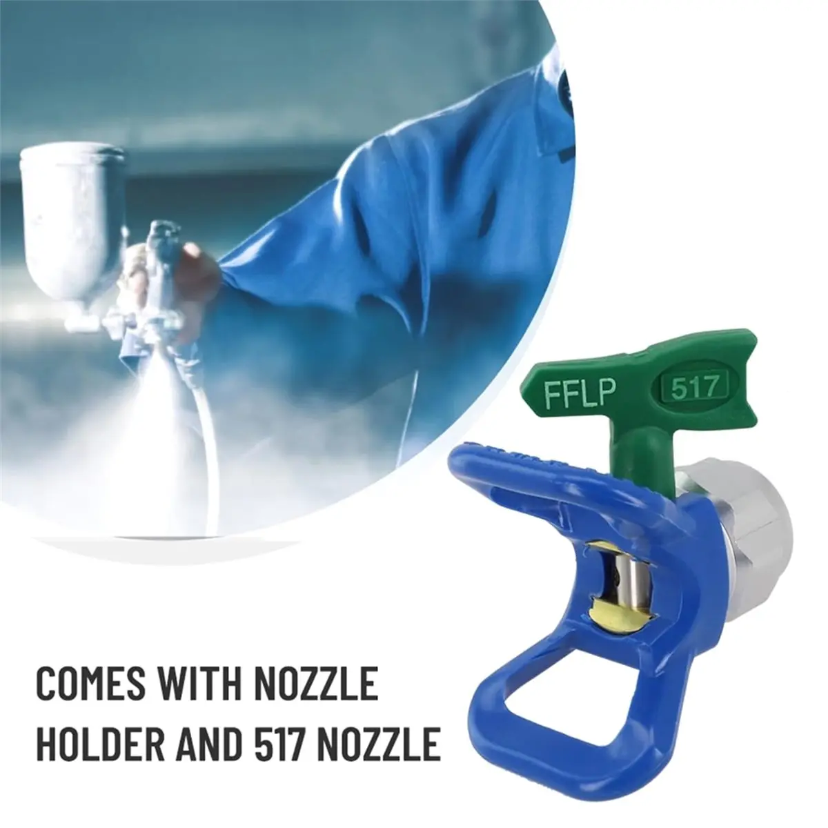 FFLP 517 Airless Paint Nozzle for with 7/8 in Guard Low Pressure Electric Airless Paint Sprayer Tip