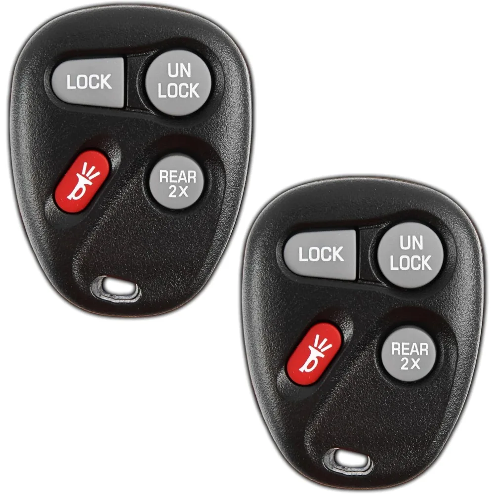 

2 Pack 4 Button Keyless Entry Remote Compatible with 1996 2002 Buick Cadillac Chevrolet GMC Oldsmobile Pontiac