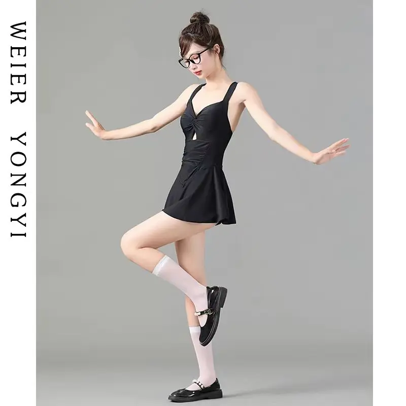 

Женский слитный купальник 2025 года, новая модель, с высокой талией, утягивающий, термостойкий, для бассейна, консервативный, с накидкой, с плоским низом