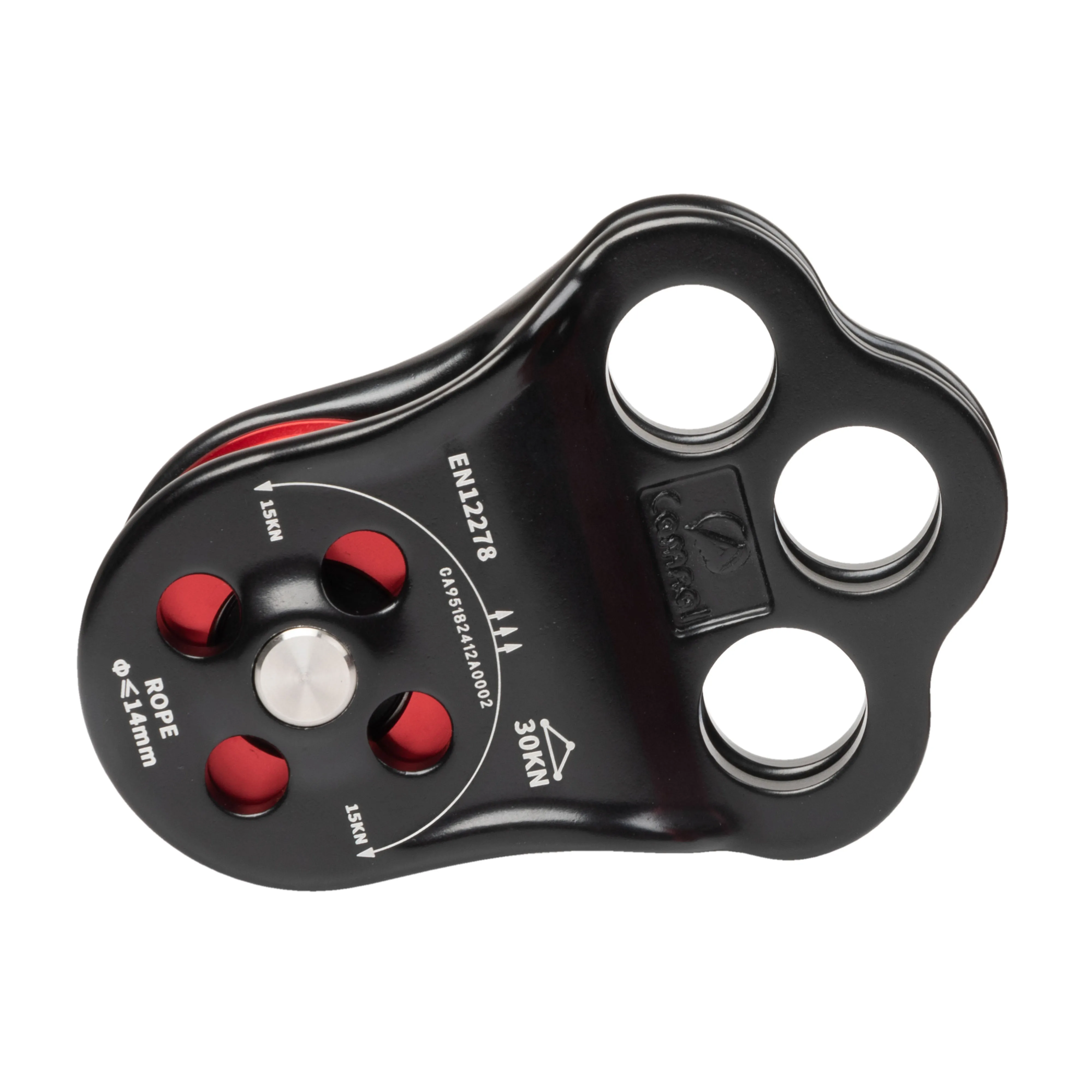 30KN Hitch Climber Pulley Dual Bearing for Arborist Tree Climbing Rigging Hauling Equipment