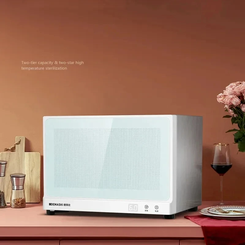 خزانة تعقيم أطباق صغيرة ديماشي ، آلة تطهير ، كونترتوب بطبقتين ، خزانة تعقيم بدرجة حرارة عالية ، ، من من 22L