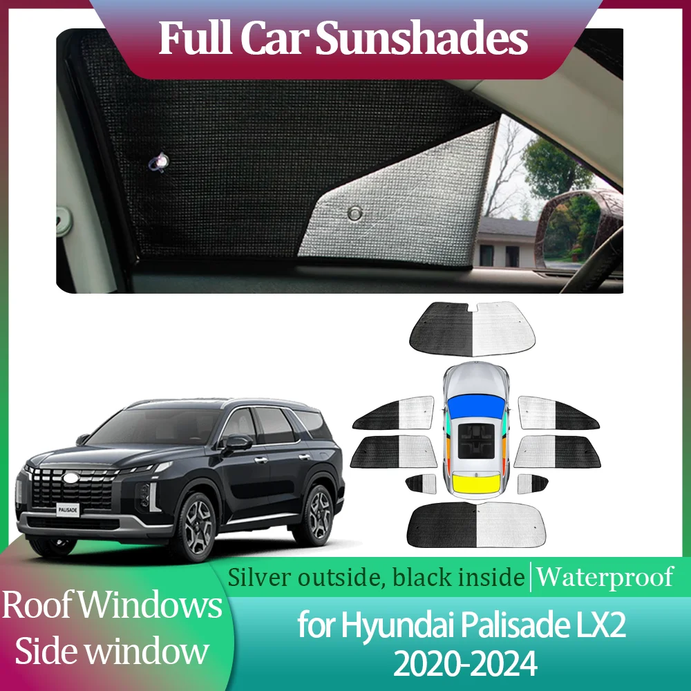 

Автомобильные солнцезащитные шторки для Hyundai Palisade LX2 2020 2021 2022 2023 2024 Шторы на лобовое стекло Крышка для окон Козырек для люка Аксессуары
