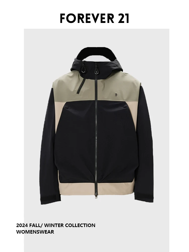 

Forever 2 Women's Hooded Jaet Autumn Winter New Sle Color Blo Spor Faionable Outerwear Long Sve Commute Friendly
