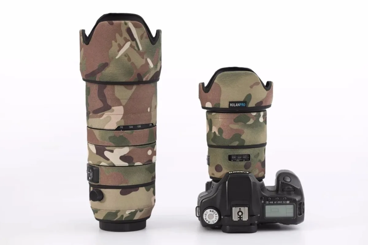 

ROLANPRO Lens Coat Camouflage Rain Cover For SIGMA 70-200mm F2.8 Sport Lens Protective Sleeve Nylon Waterproof Guns Sleeve