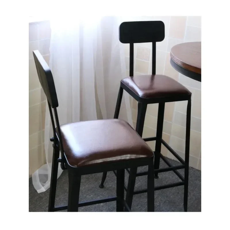 High Stool Wrought Iron Retro High Chair Bar Stool Bar Stool Simple Bar Chair.