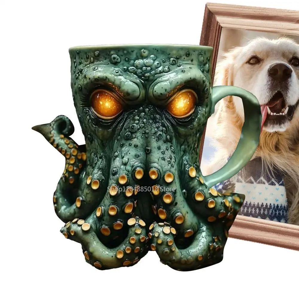 

Octopus Beer Coffee Mugs Beverage Drinking Cups Resin Beverage Drinkware For Cappuccino Latte Milk Soup Water Juice Beer Wine