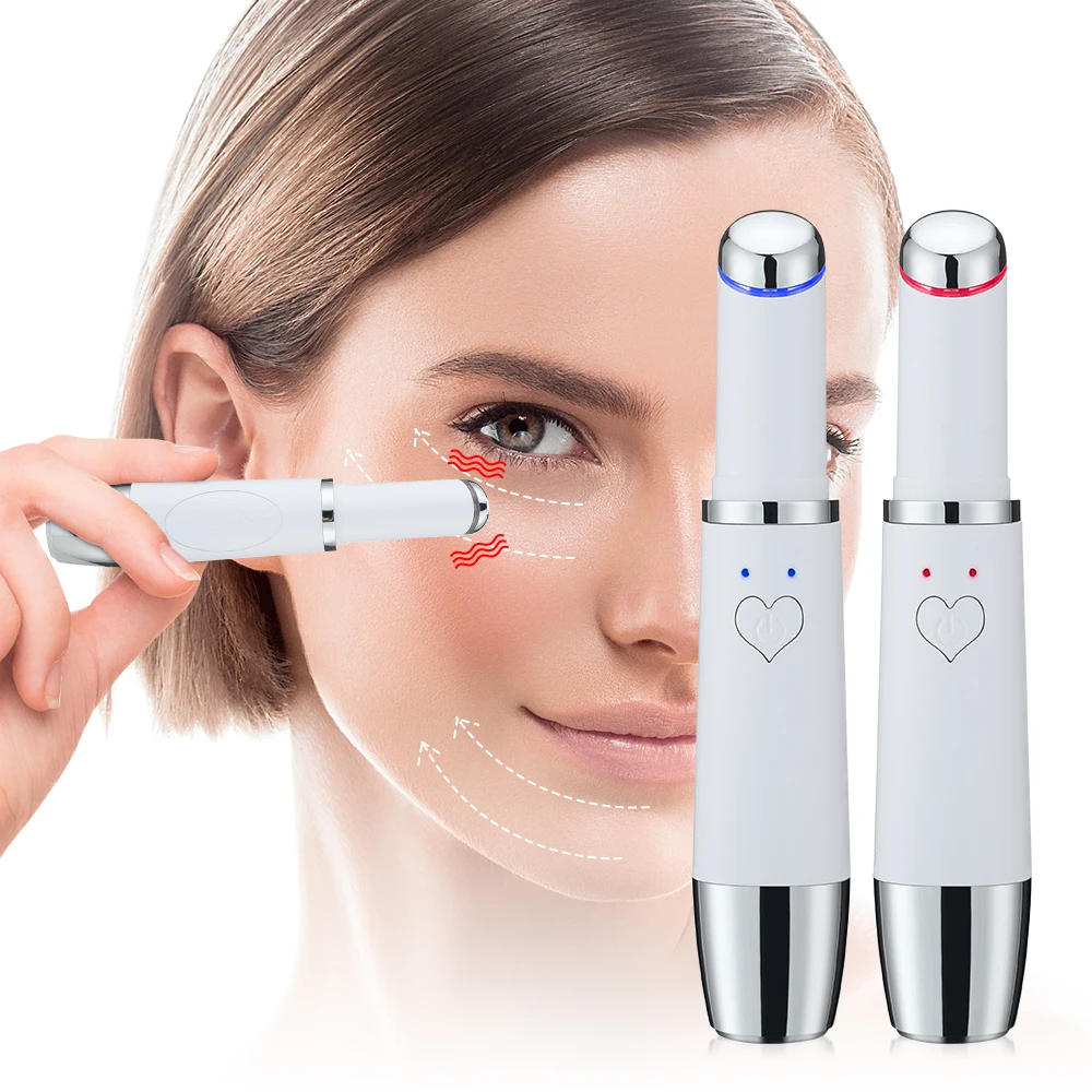 Eye Massager Beauty Health Pen EMS Microcurrent Face Lifting Wrinkle Remover Heating Eyes Massage Apparatus Skin Care Machine