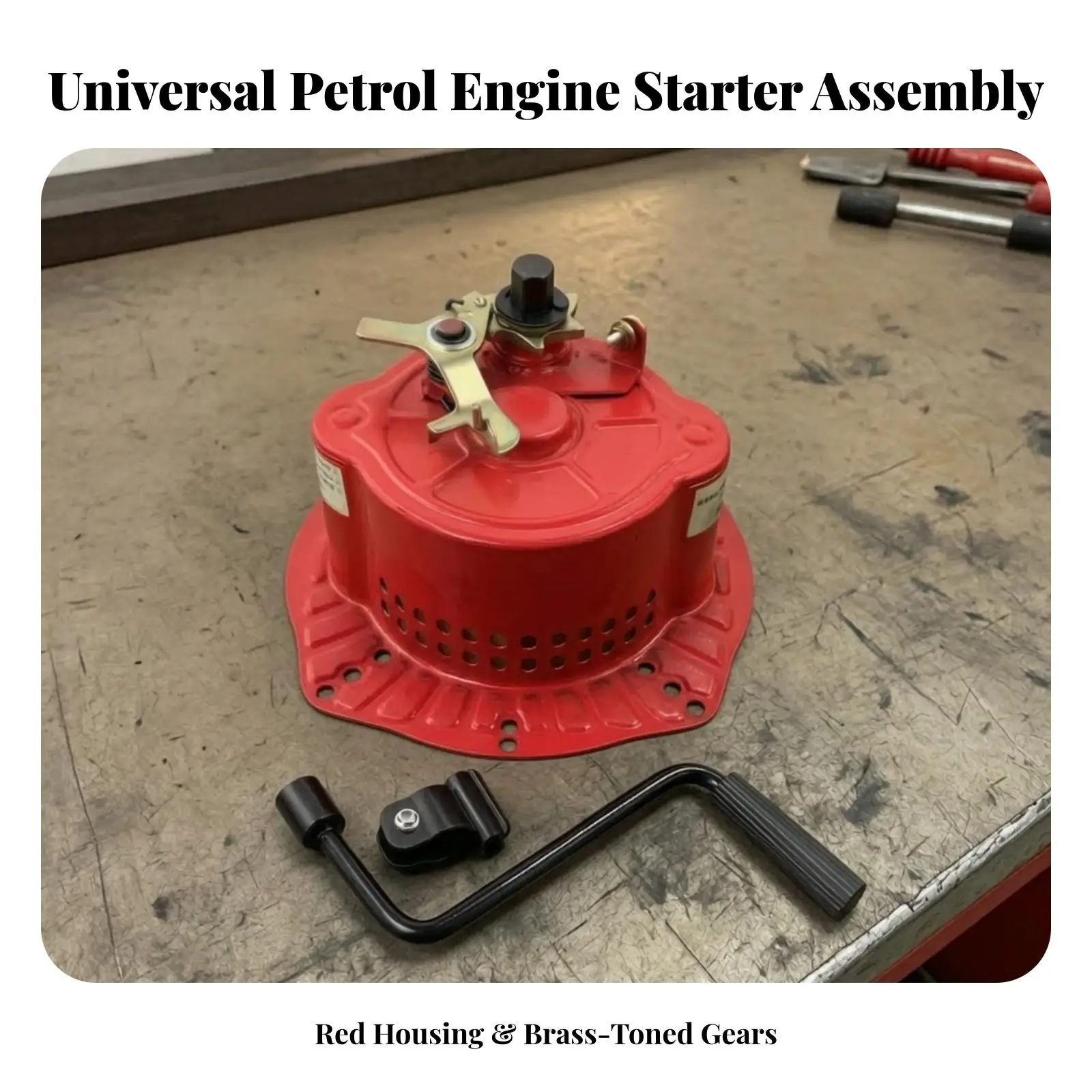 Tiller Pull Start Claw Attachment Kit for Petrol Micro Cultivator with Iron Grip Handle and Screws