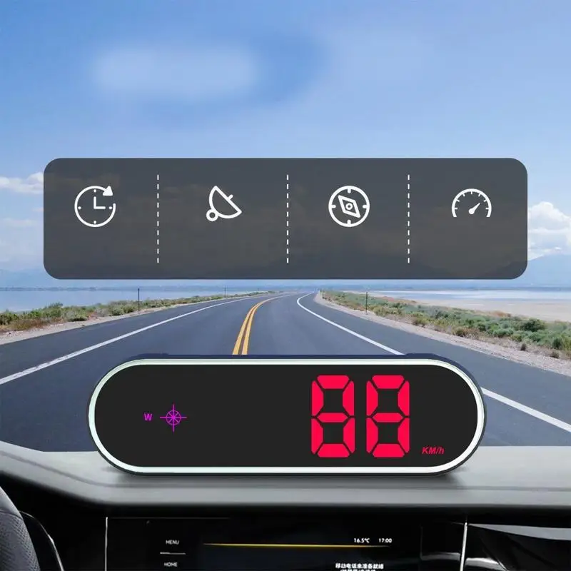 

Heads Up Display For Cars Heads Up Display Display GPS Car Hud Smart Gauge Colorful Speed Meter Speeding Alert Travel Direction