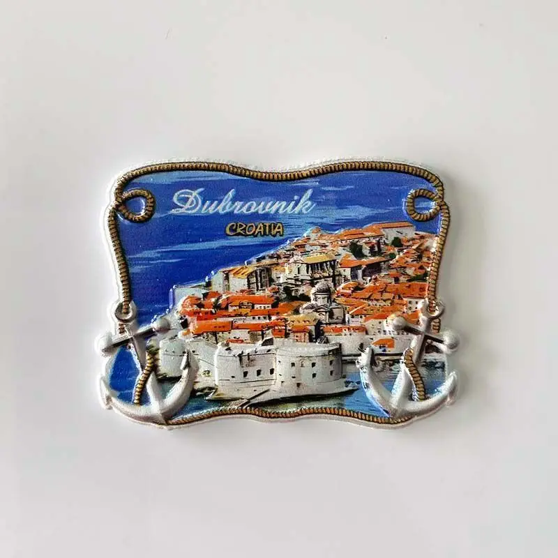 

Dubrovnik Scenery Home Decoration 3D Painted Fridge Magnet Croatia World Travel Souvenir
