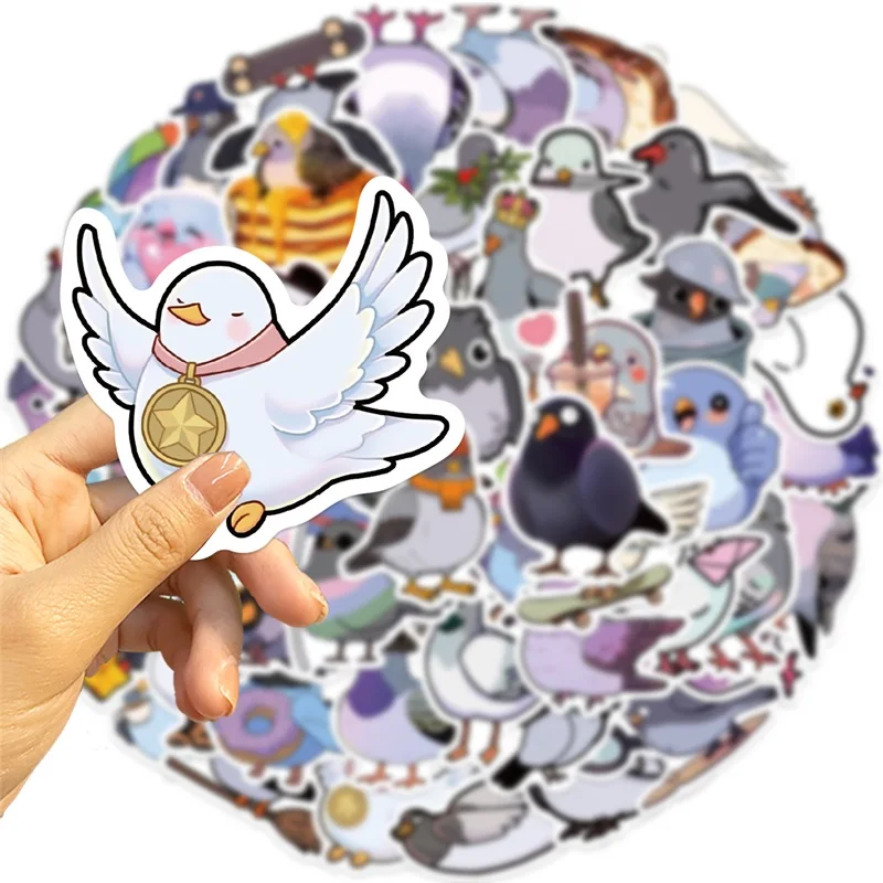 10/30/50PCS Kawaii Pigeon PVC Sticker Aesthetic Chidlren\'s Korean Stationery Decoration Scrapbooking School Supplies for Kids