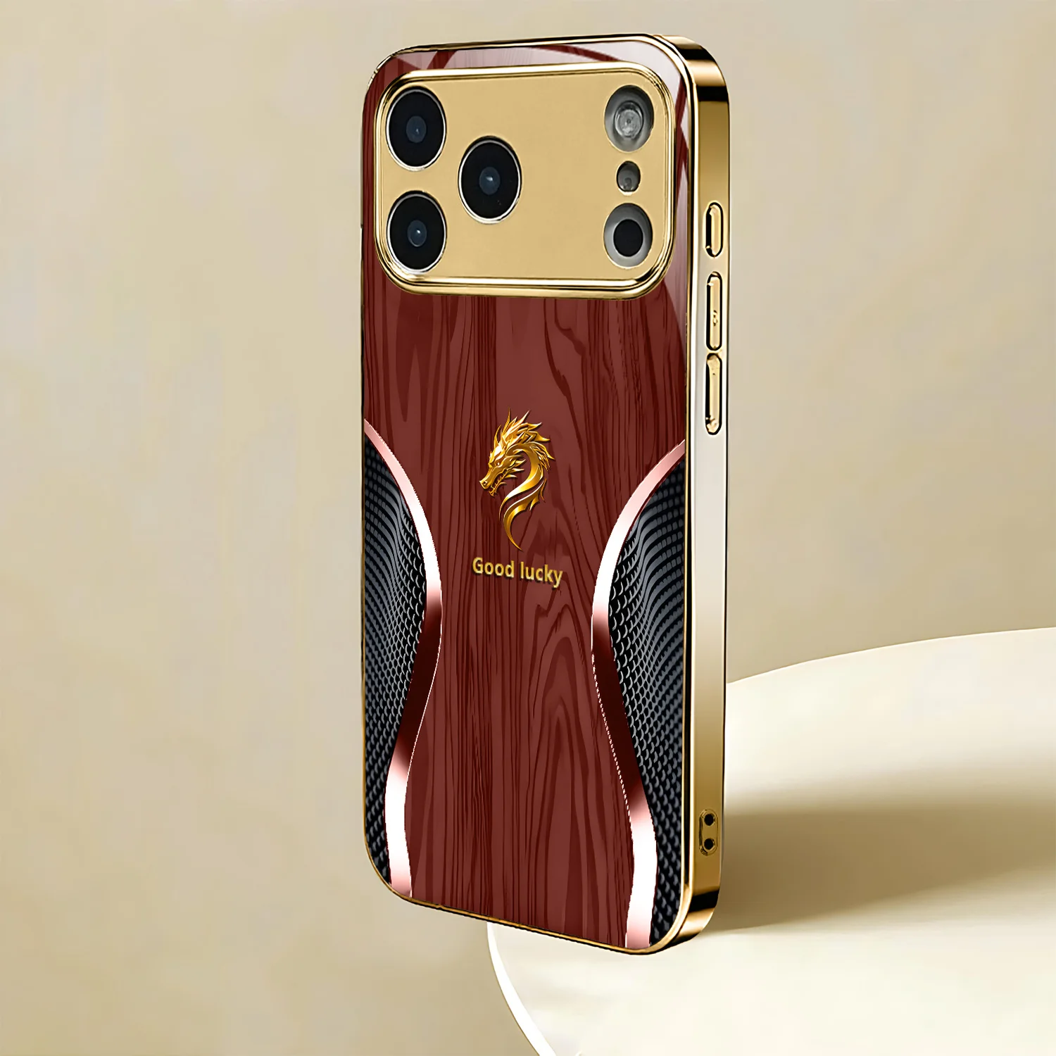 Creative Classic Golden Dragon Pattern Electroplated  New Phone Case Compatible with iPhone 18, 17, 16, 15, 14, 13, 12, 11, etc
