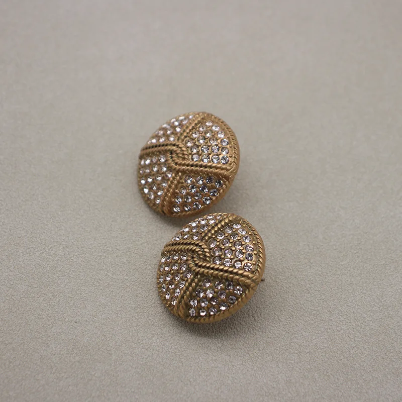 Second-hand Return Jewelry Rhinestone Distressed Retro Earrings Western Antique Jewelry