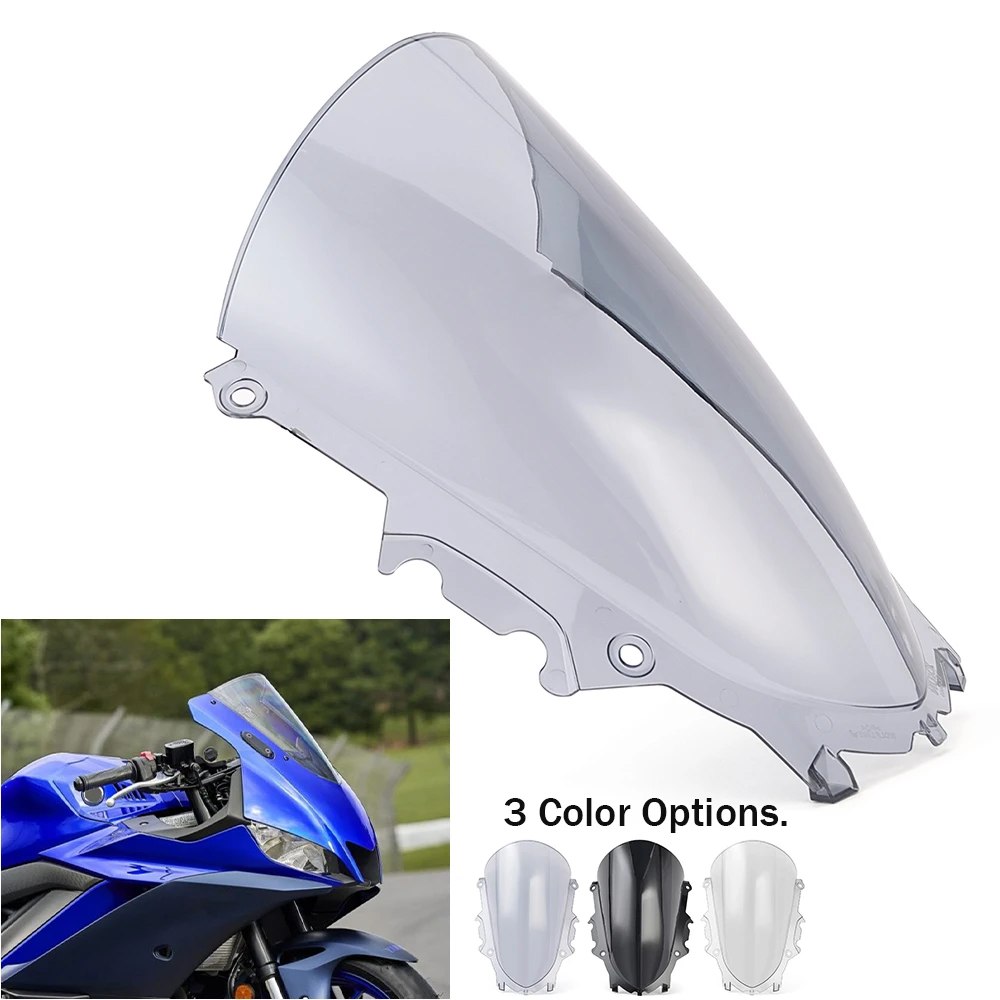 For Yamaha YZF-R3 YZF-R25 YZF R3 R25 Windshield Windscreen Wind Deflector Motorcycle 2019 2020 2021 2022 2023 2024 2025