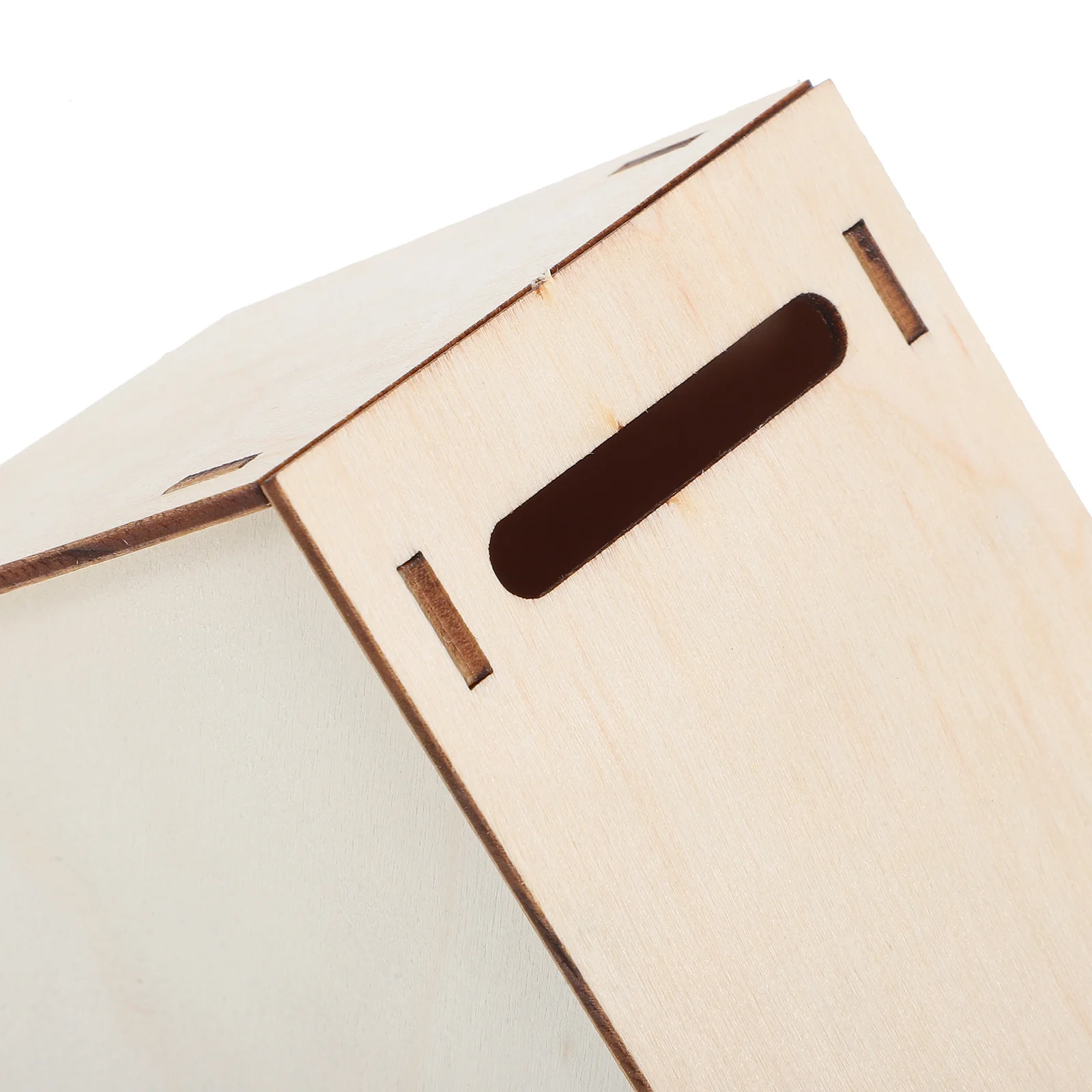 Conjunto de cofrinho de madeira inacabado, 5 peças, caixa de economia diy para meninas, artesanato artesanal, recipiente de mudança, brinquedo infantil