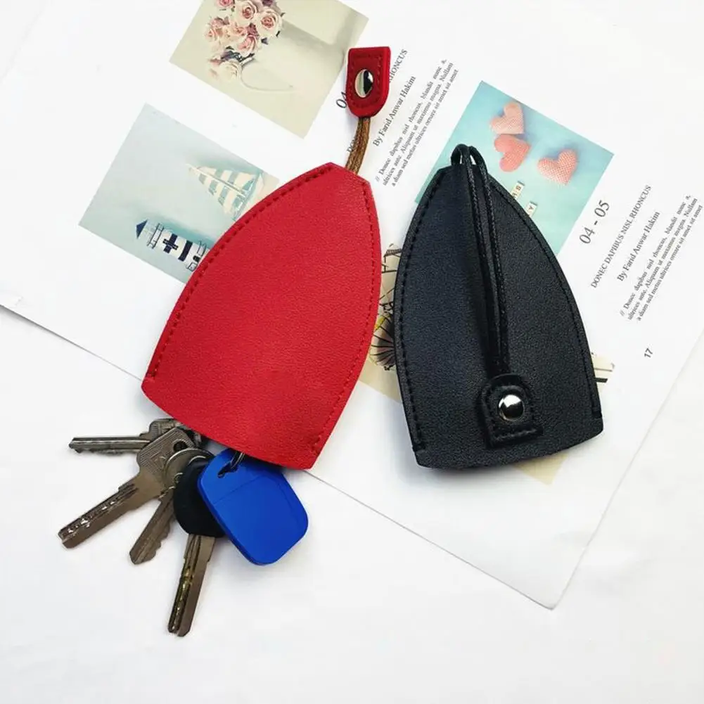 Car Key Protector Bag Stylish Functional Key Storage Case Waterproof Faux Leather Drawstring Bag for Women's Car Keys Large