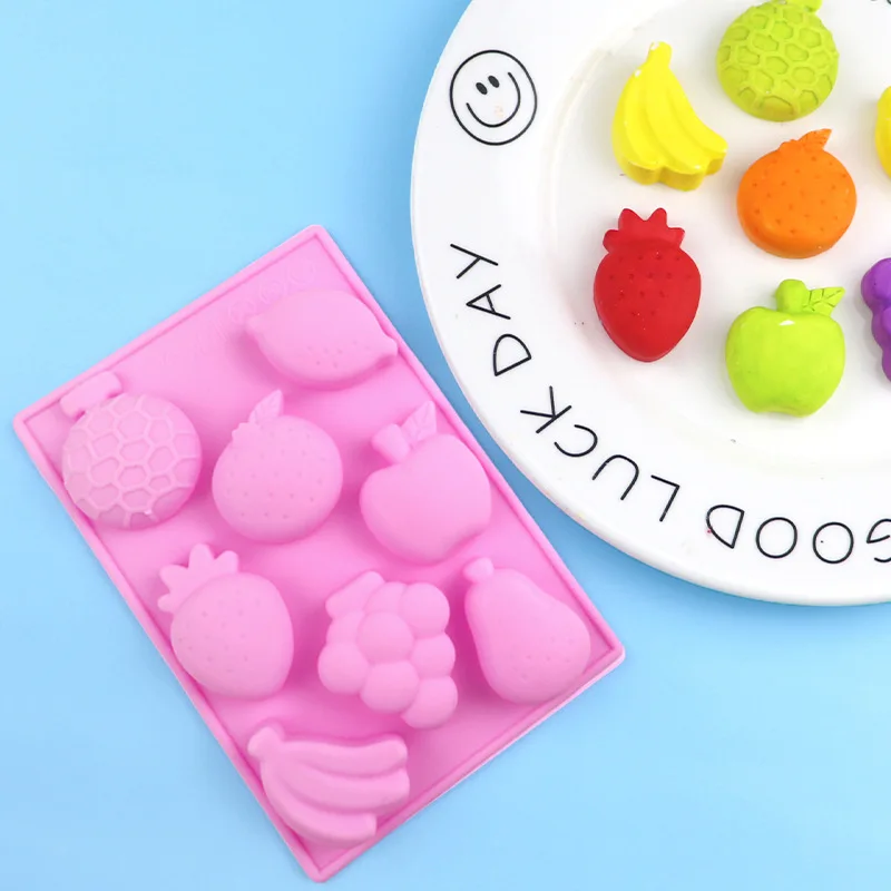 8-Connect Fruit World Fruit Silicone Chocolate Mold Ice Tray Mold DIY Household Products Easy to Take Off