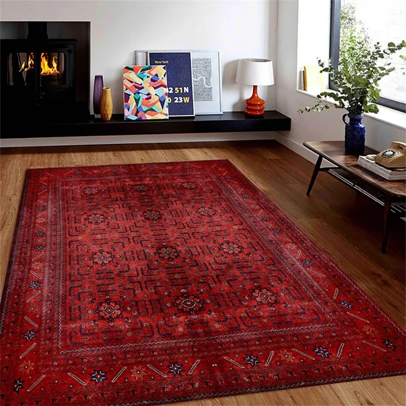 Oriental Red Carpet Persian Vintage Style Rugs for Living Room Oversize Red Carpet Hallway Runner Entrance Traditional Doormat