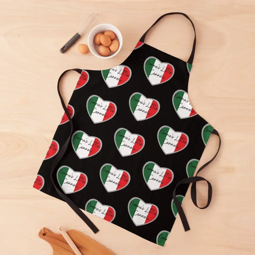 

Nonna's Little Cannoli Italian Flag Apron Bib For Kitchen custom women's kitchen men's barbecue Apron