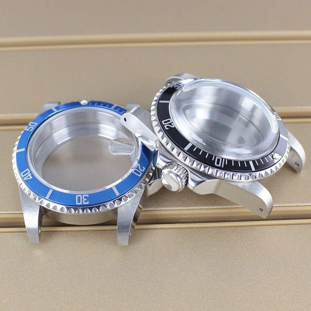Vintage 38MM Mechanical Watch Cases Steel Case Acrylic Glass For NH35 NH36 NH34/38 Movts For Retro Submariner Watch Set Hot Sale