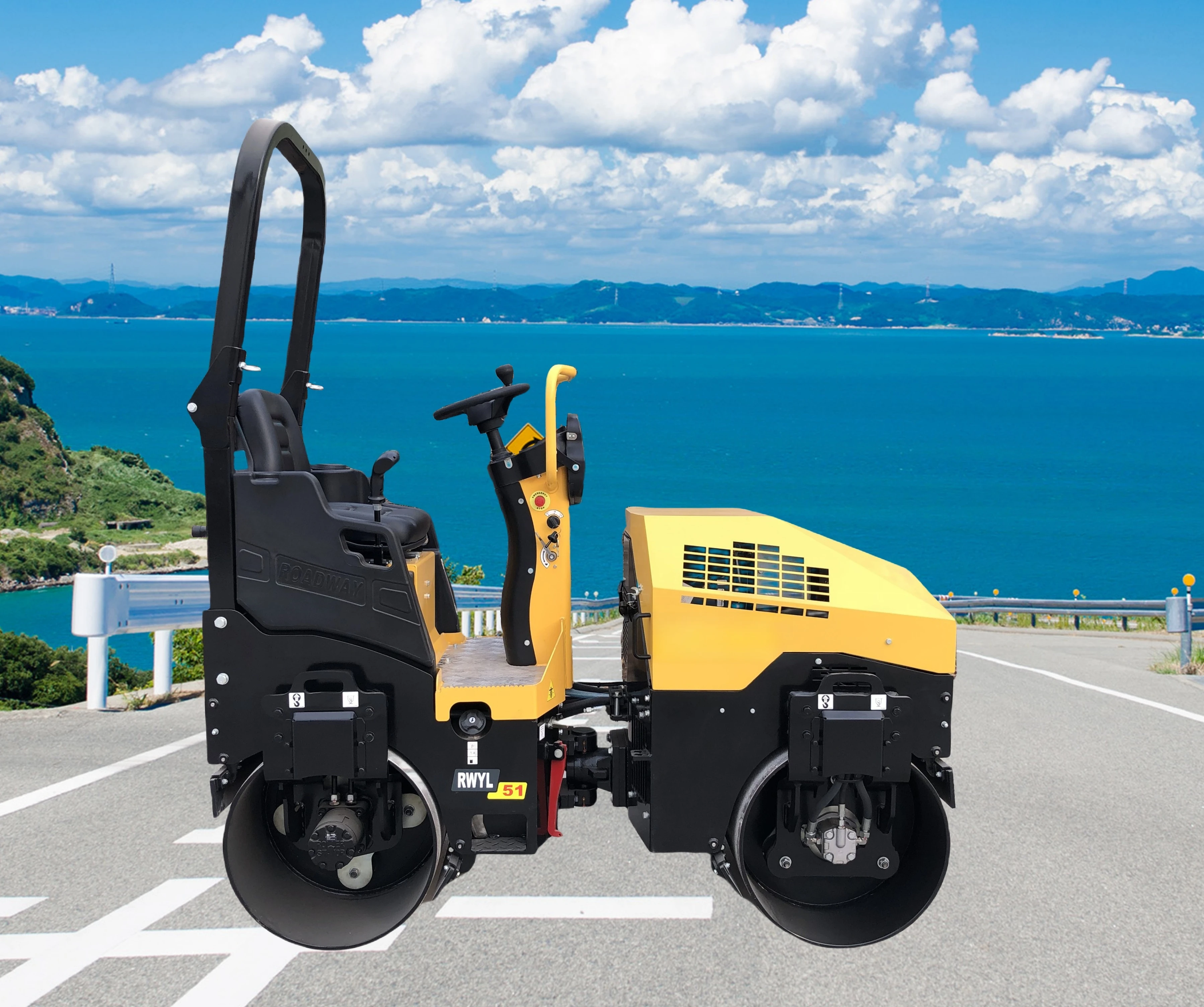 Ride on Hydraulic Road Roller Compactor Small Double Steel Drum Hydraulic Vibratory Roller Fast Compaction Efficiency