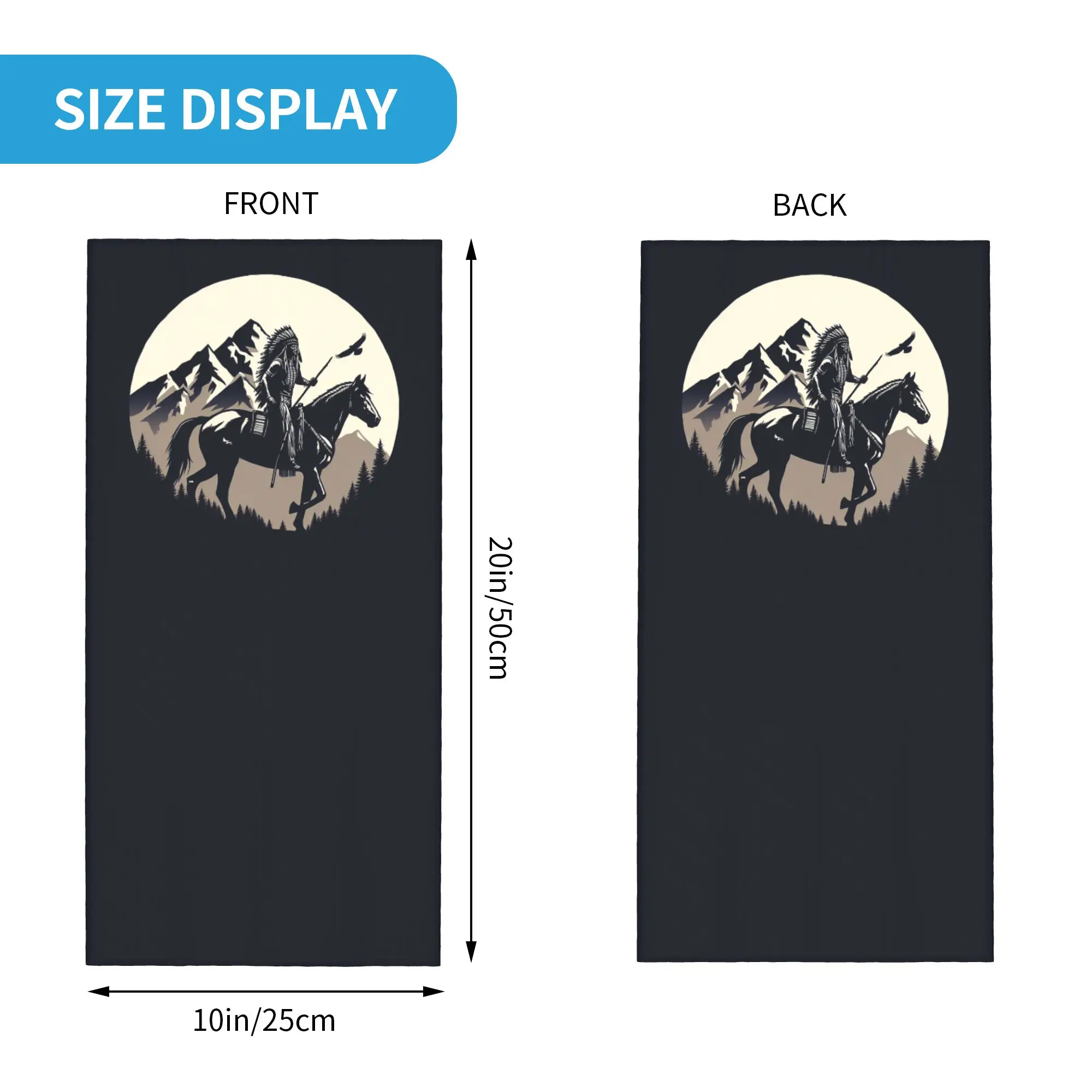 Sunset Ethnic Style Wolf Bandana Neck Gaiter Printed Wrap Mask Scarf Headwear Riding for Men Women Adult Breathable