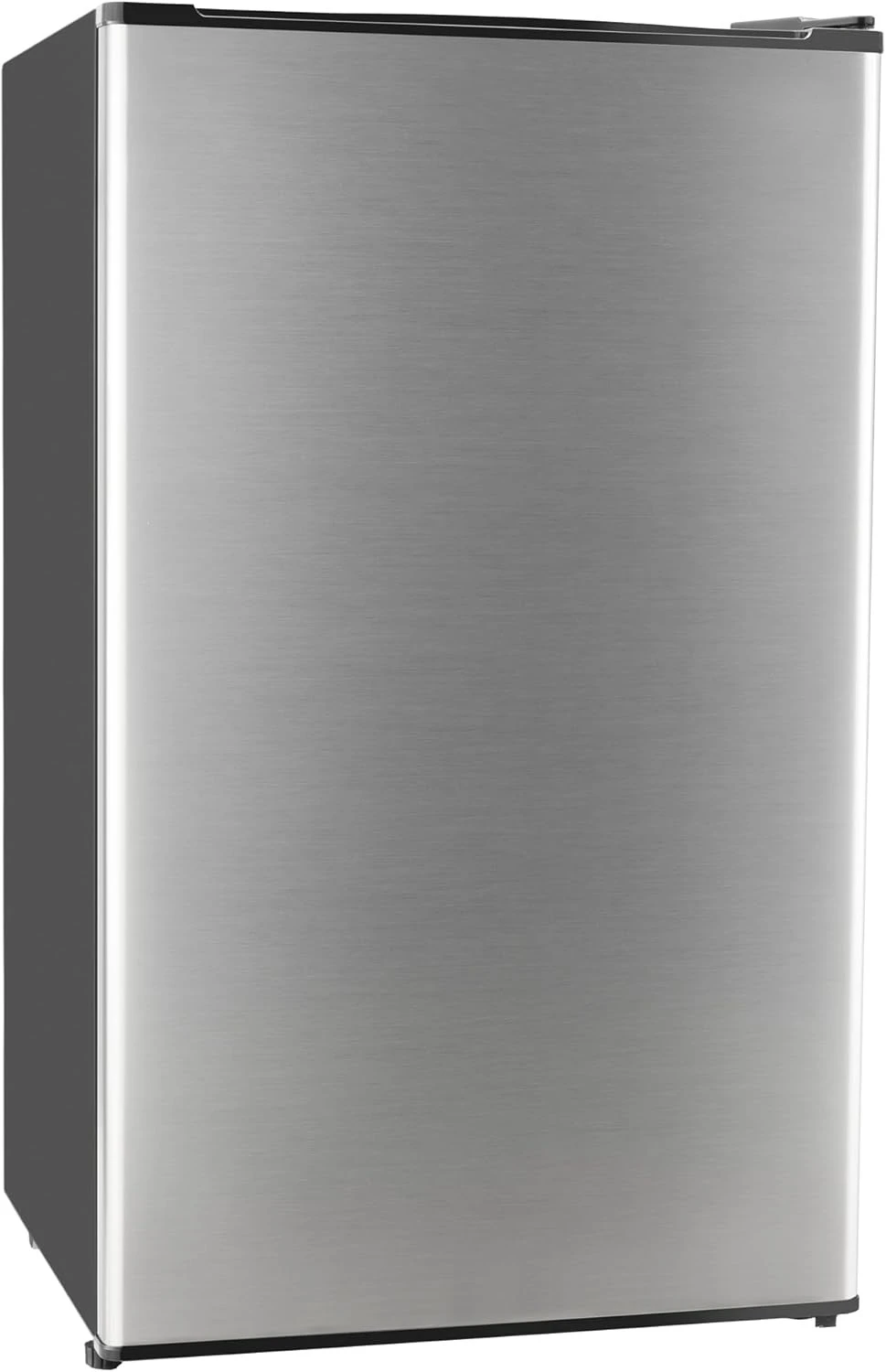 Geladeira RV 12V de 3,3 pés cúbicos |   Geladeira sem gelo de aço inoxidável com suporte para latas |   Geladeira compacta para campista com porta de armazenamento