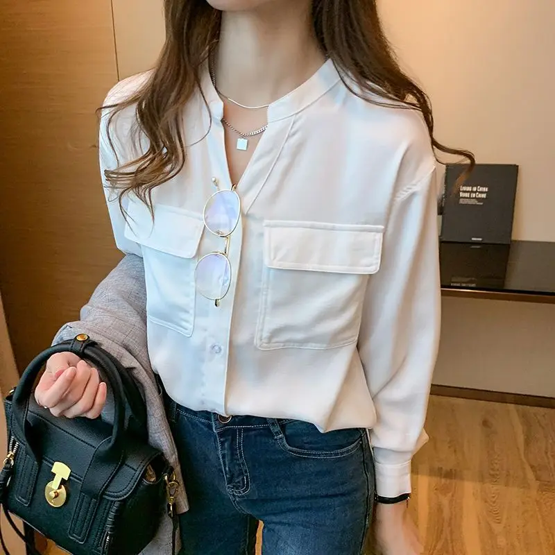 Women's Clothing Shirts Blouses Generous Sven Formal Capable Neat Comfortable Leisure Loose Skin Friendly Solid Color Buttons