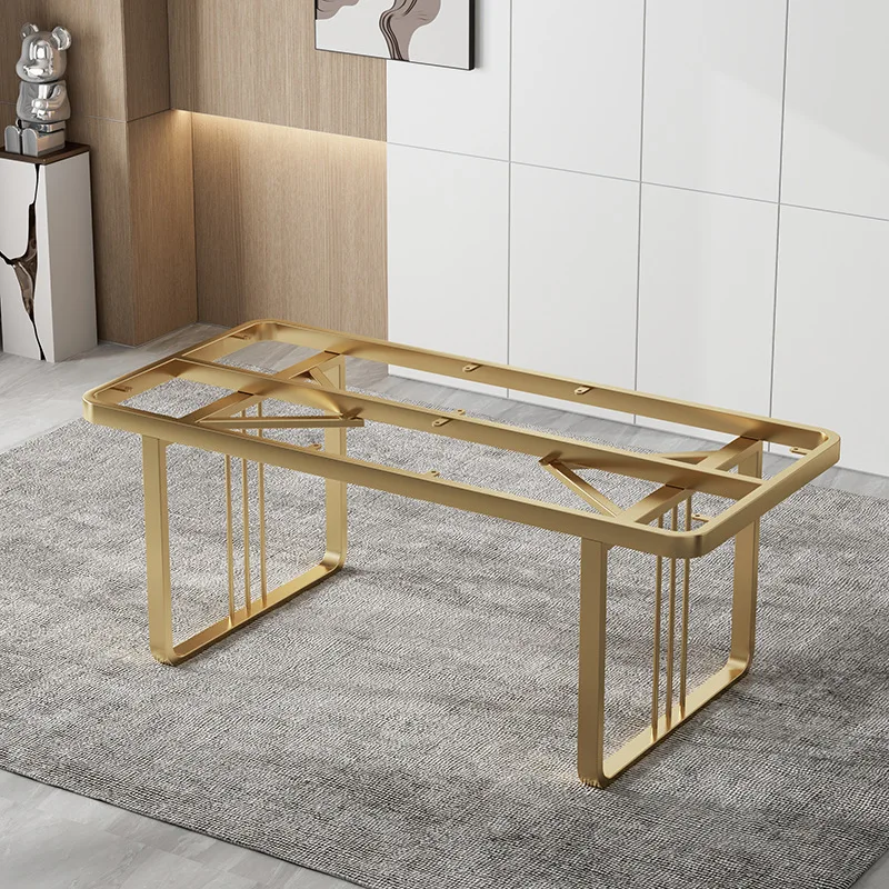 Spot light luxury  legs bracket rock slab metal dining  feet desk table rack  base table
