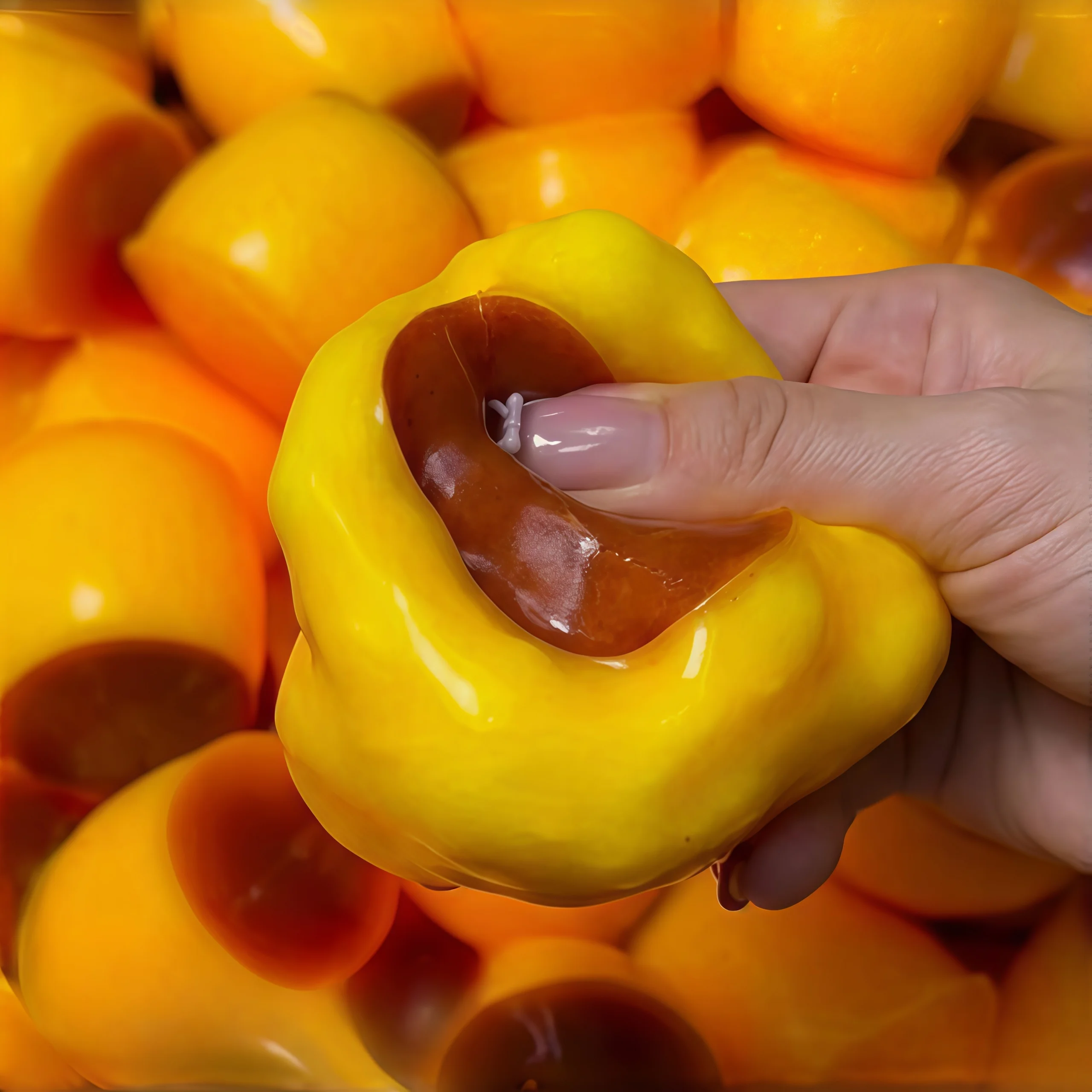 Caramel Pudding Crispy Squeezing Ball Squeezing Toy Popcorn Squeezing Ball Round Block Filled ASMR Adult Anti Pressure Toy