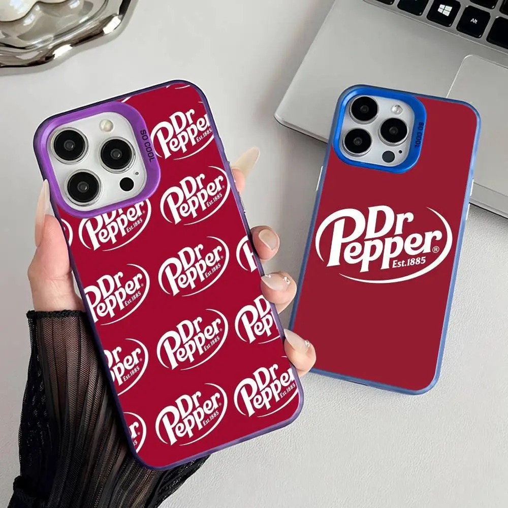 Cherry Drink D-Dr-P-Pepper Funda para teléfono con revestimiento protector diseñado para iPhone 11 12 13 14 15 16 Pro Max Plus